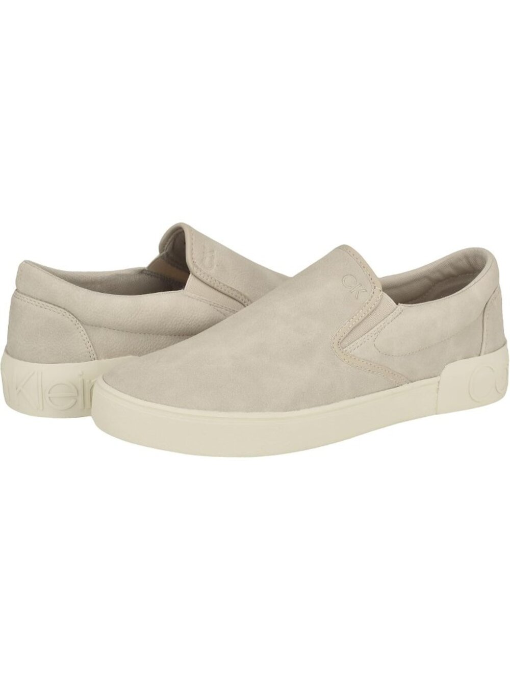 Calvin Klein Men's Light Grey Closed Toe Imported Synthetic Slip On Ryor Sneaker